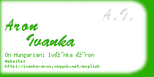 aron ivanka business card